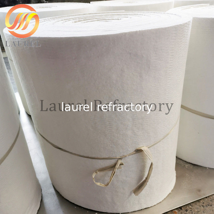 Pure White Fire Resistant Ceramic Fiber Refractory Blanket For Pipe Insulation